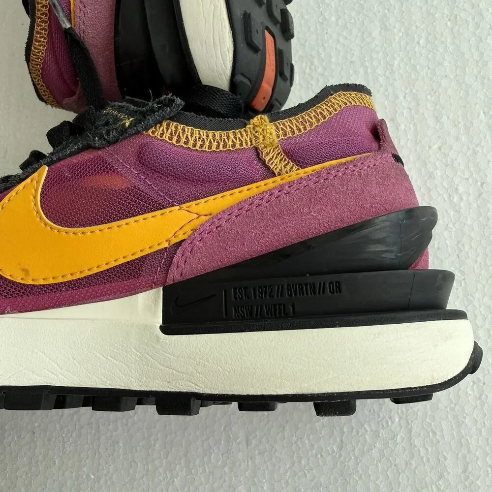 Size 8.5 - Nike Waffle One Active Fuchsia University Gold Black DC2533-600 - Picture 6 of 9